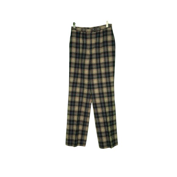 PENDLENTON vintage blue red plaid virgin wool pants size 12 - Picture 11 of 13
